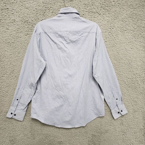 Peter Millar‎ Summer Comfort Shirt Mens Large Blue Check Button Down BCU Logo - Picture 11 of 16